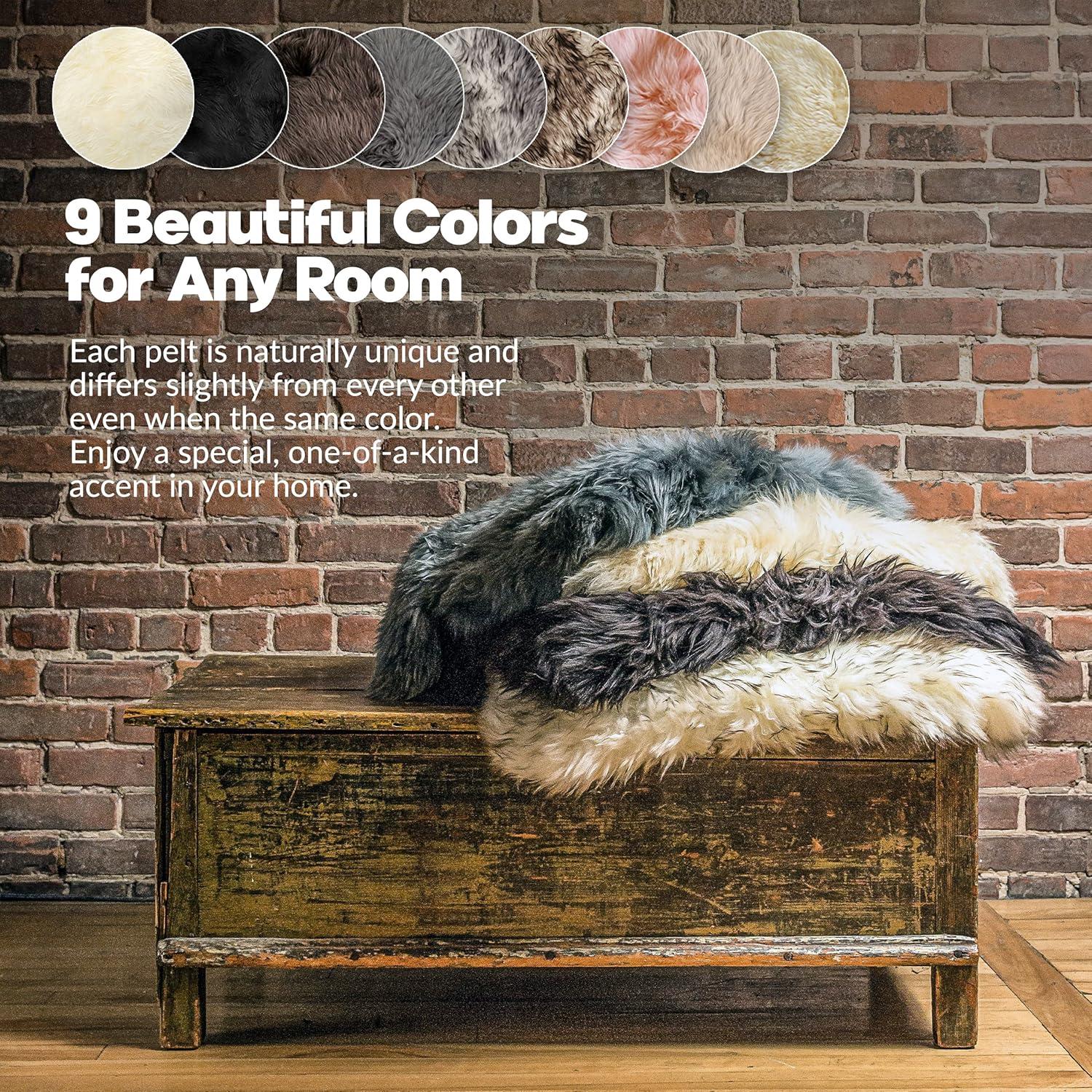 Natural New Zealand Sheepskin Double Rug | Natural | 2'x6'