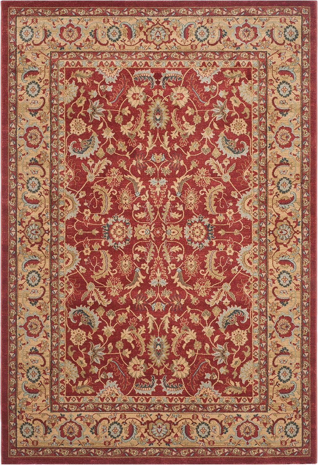 Mahal MAH699 Power Loomed Indoor Area Rug - Red/Natural - 6'7"x9'2" - Safavieh.