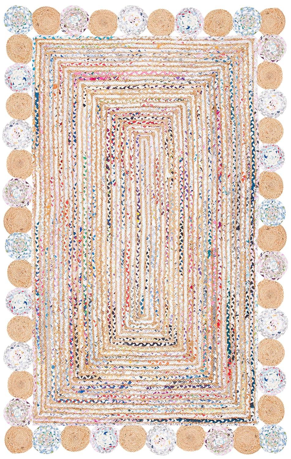 Cape Cod CAP201 Woven Indoor Area Rug - Beige/Multi - 8'x10' - Safavieh