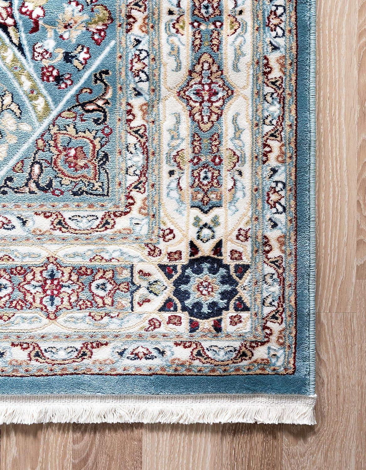 Unique Loom Narenj Collection Area Rug - Adams (5' 1" x 8' Rectangle Blue/Burgundy)