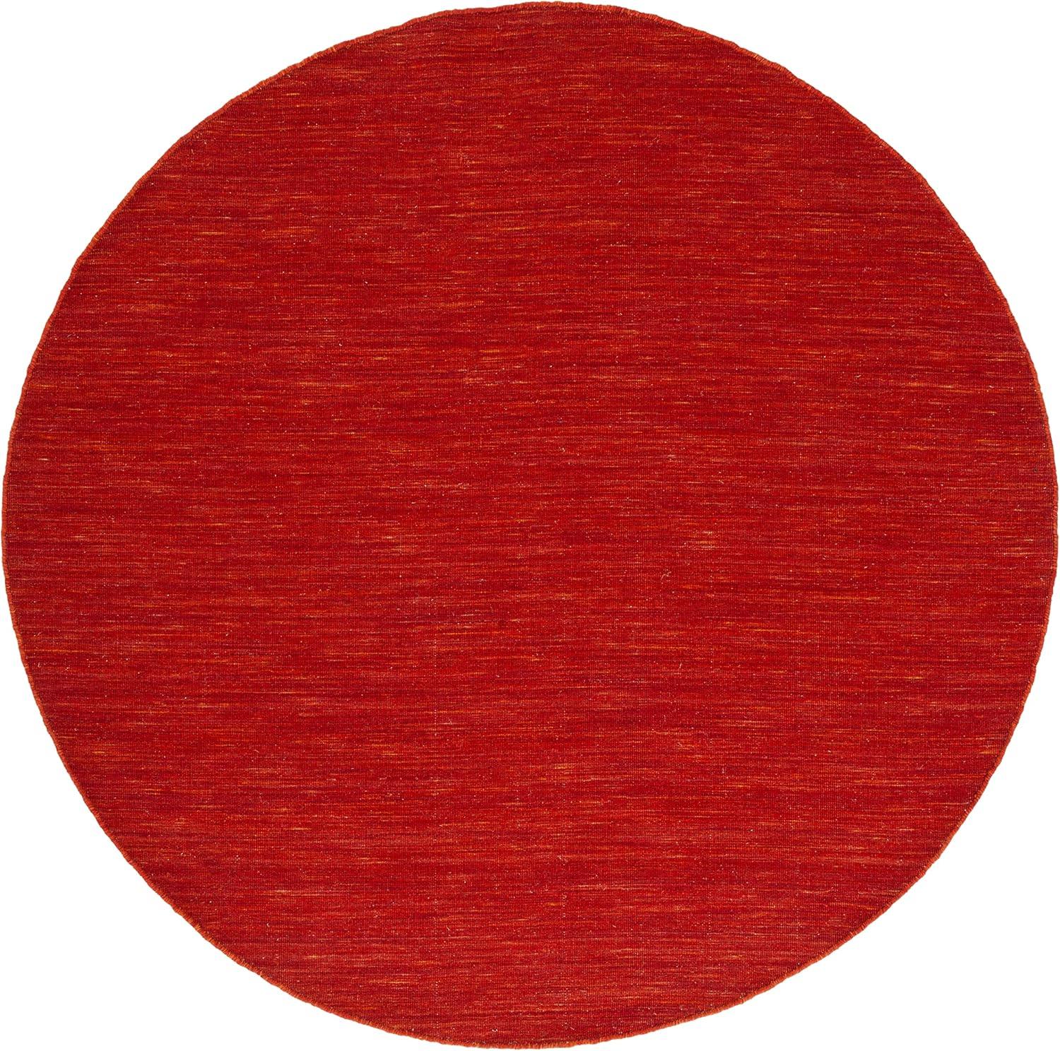 Kilim KLM850 Hand Loomed Area Rug - Red/Rust - 6' Round - Safavieh