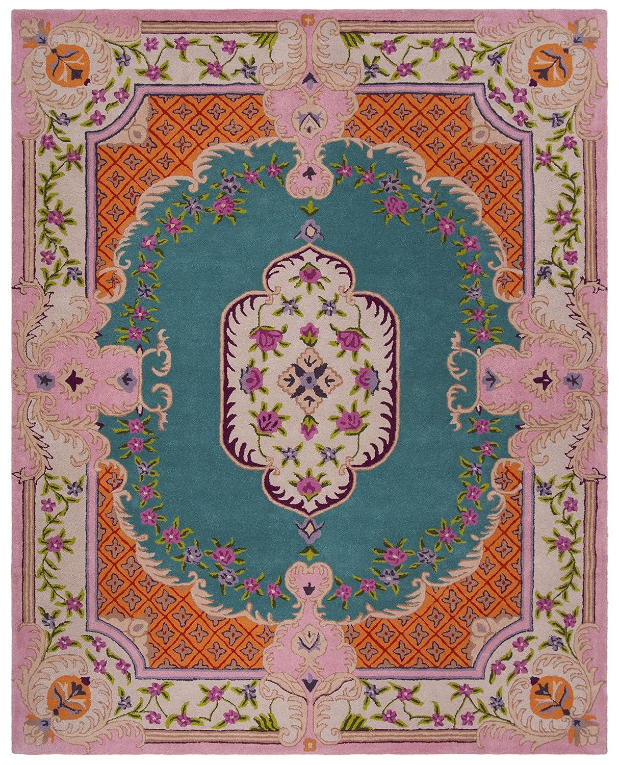 Bellagio BLG535 Hand Tufted Area Rug - Blue/Pink - 8'x10' - Safavieh.