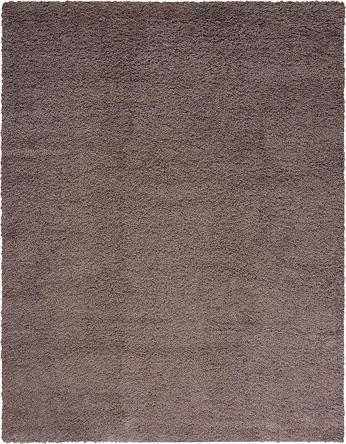Santa Monica Shag SGN725 Power Loomed Indoor Area Rug - Taupe - 8'9"x11'9" - Safavieh.