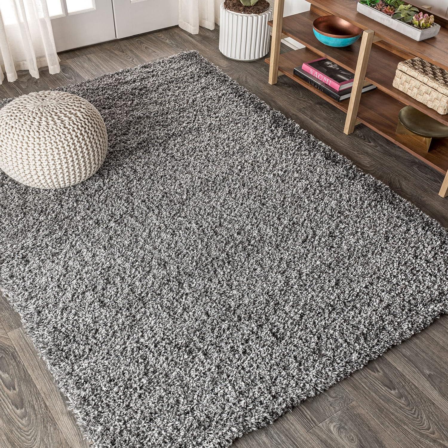 Mercer Shag Plush Tassel Moroccan Diamond Area Rug - JONATHAN Y