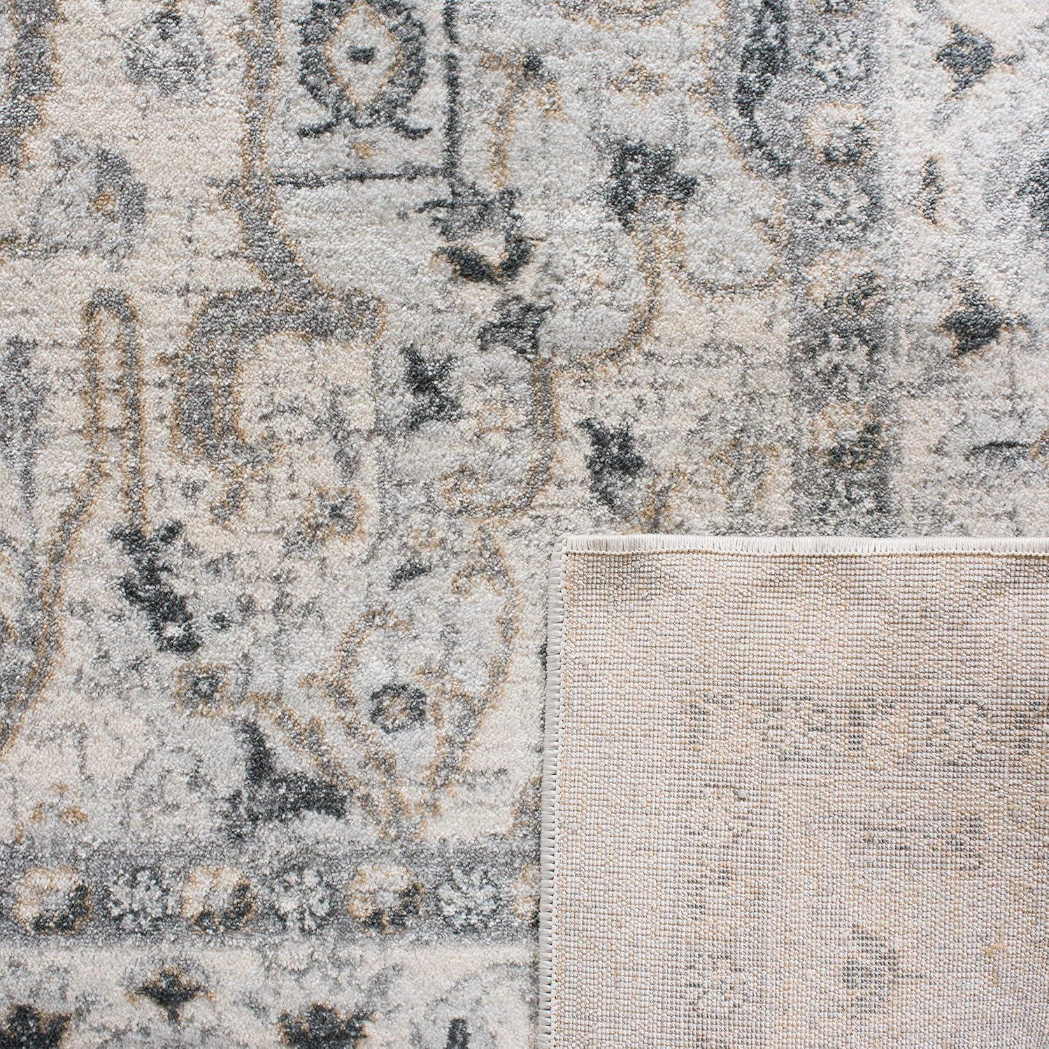 Isabella ISA936 Power Loomed Area Rug - Light Grey/Grey - 4'x6' - Safavieh.