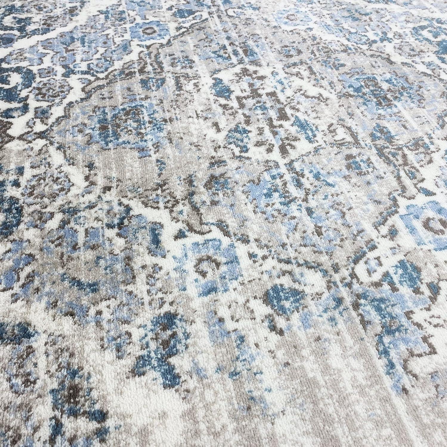 Luxe Weavers Victoria Collection Cream 4x5 Floral Area Rug