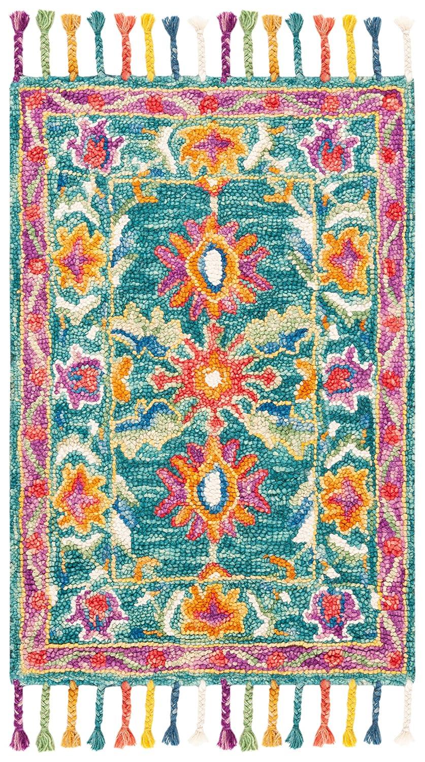 Aspen APN113 Hand Tufted Accent Rug - Turquoise/Purple - 2' X 3' - Safavieh.
