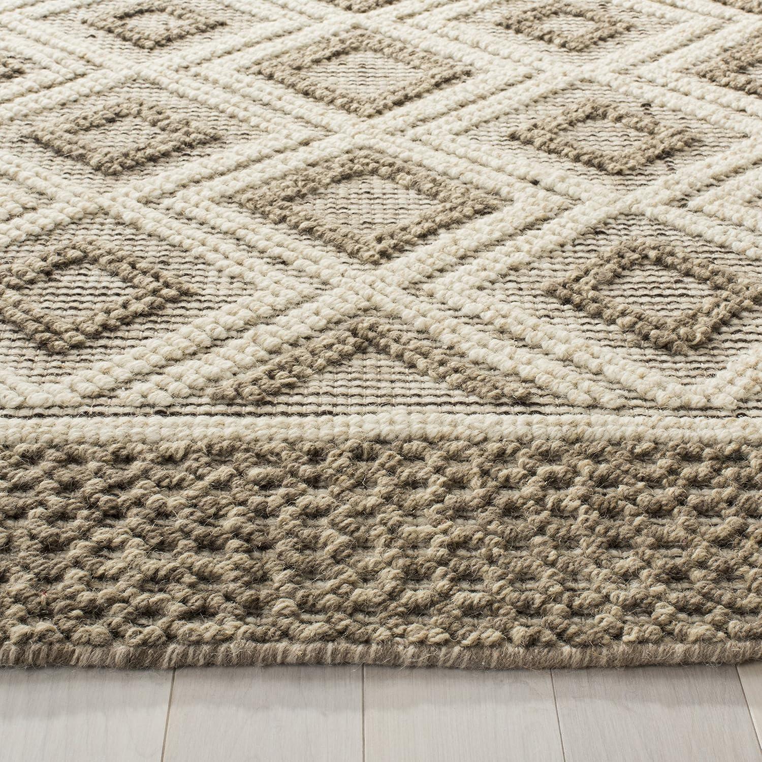 Vermont VRM212 Hand Woven Indoor Accent Rug - Beige/Ivory - 3'x5' - Safavieh