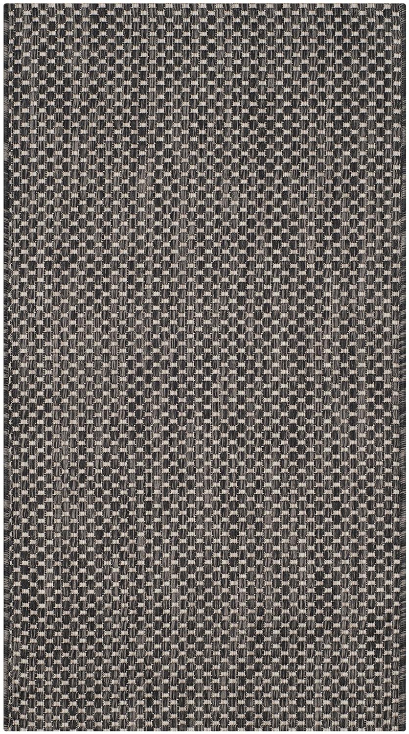 Courtyard CY8521 Power Loomed Indoor/Outdoor Accent Rug - Black/Beige - 2'3"x5' - Safavieh.