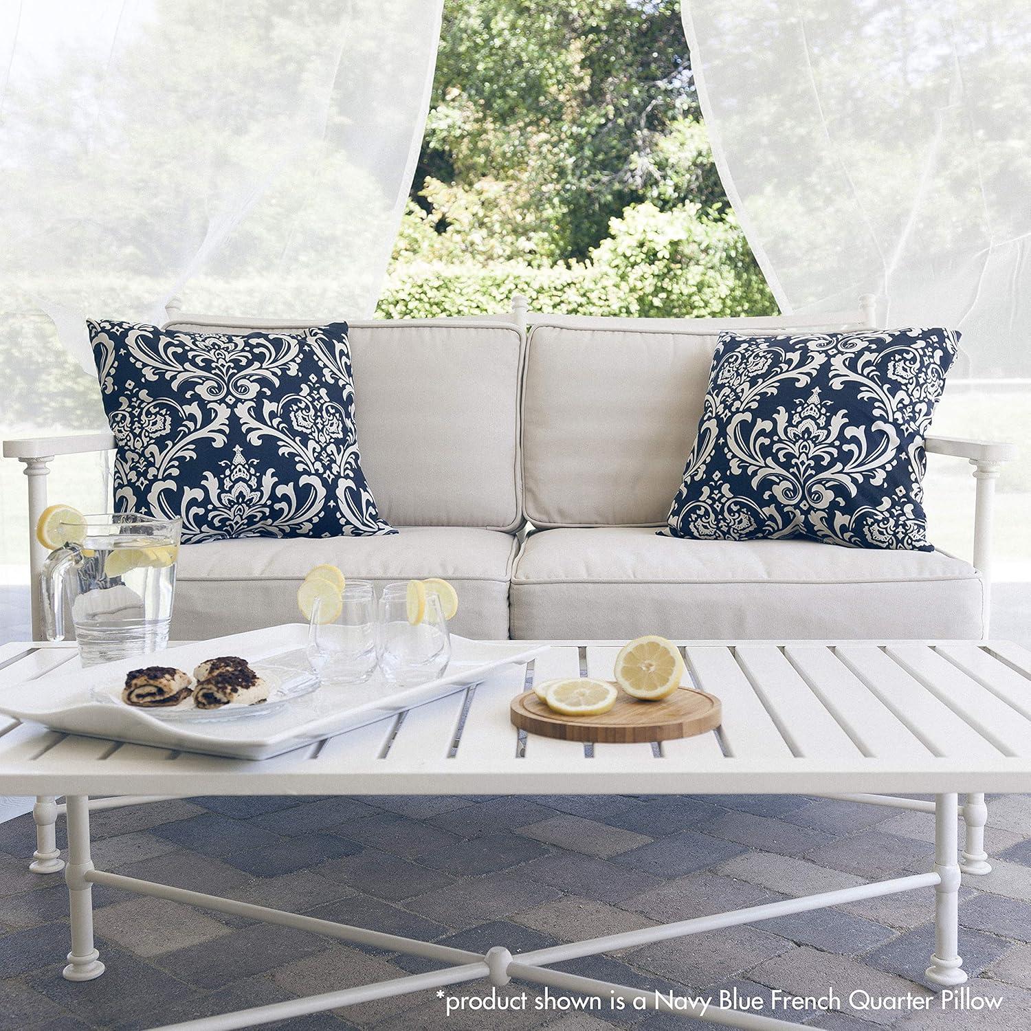 Majestic Home Goods Plantation Floral Indoor/Outdoor Reversible Throw Pillow