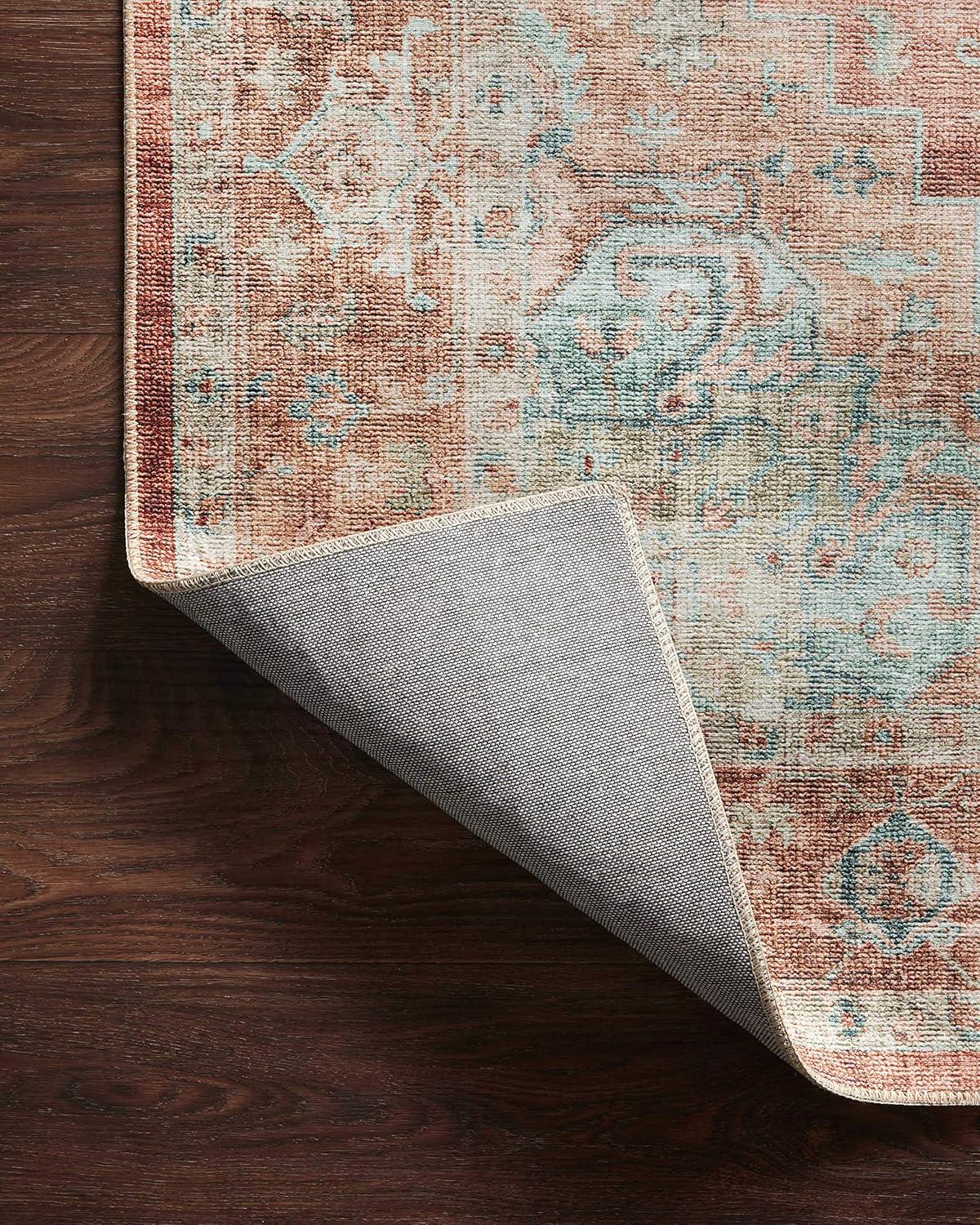 Loloi II Heidi Collection HEI-01 Terracotta / Aqua, Oriental Area Rug 2'-6" x 9'-6"