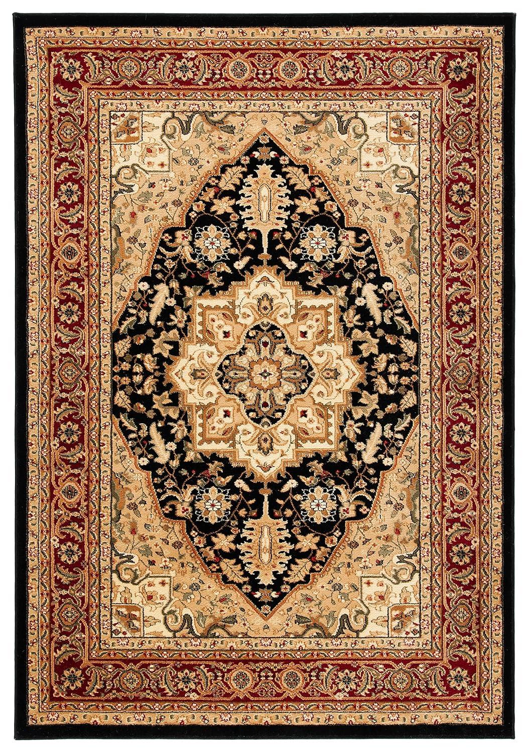 Lyndhurst Heriz LNH330 Power Loomed Area Rug - Black/Red - 6'x9' - Safavieh