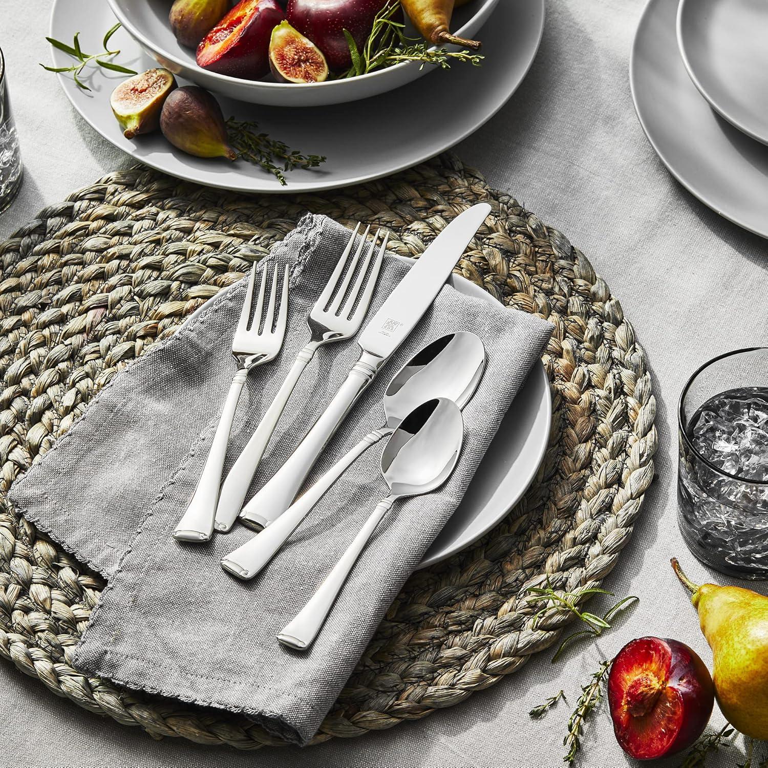 ZWILLING J.A. Henckels ZWILLING Angelico 20-Piece 18/10 Stainless Steel Flatware Set, Silver