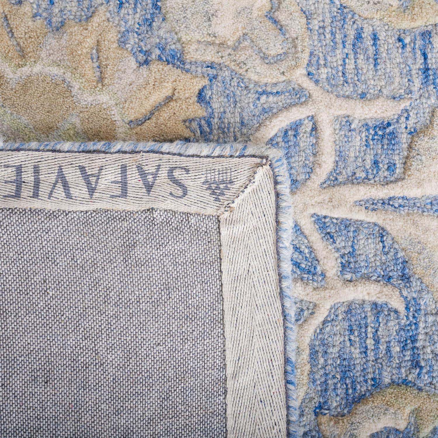 Glamour GLM624 Hand Tufted Indoor Area Rug - Blue/Beige - 6'x6' - Safavieh