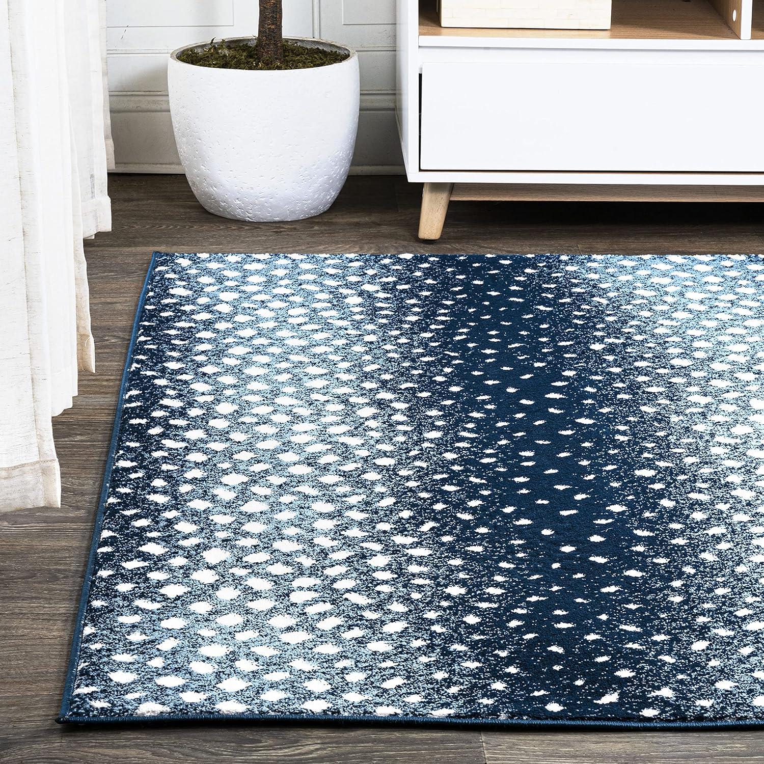3'x 5' Antelope Modern Animal Area Rug, Navy/Cream - JONATHAN Y