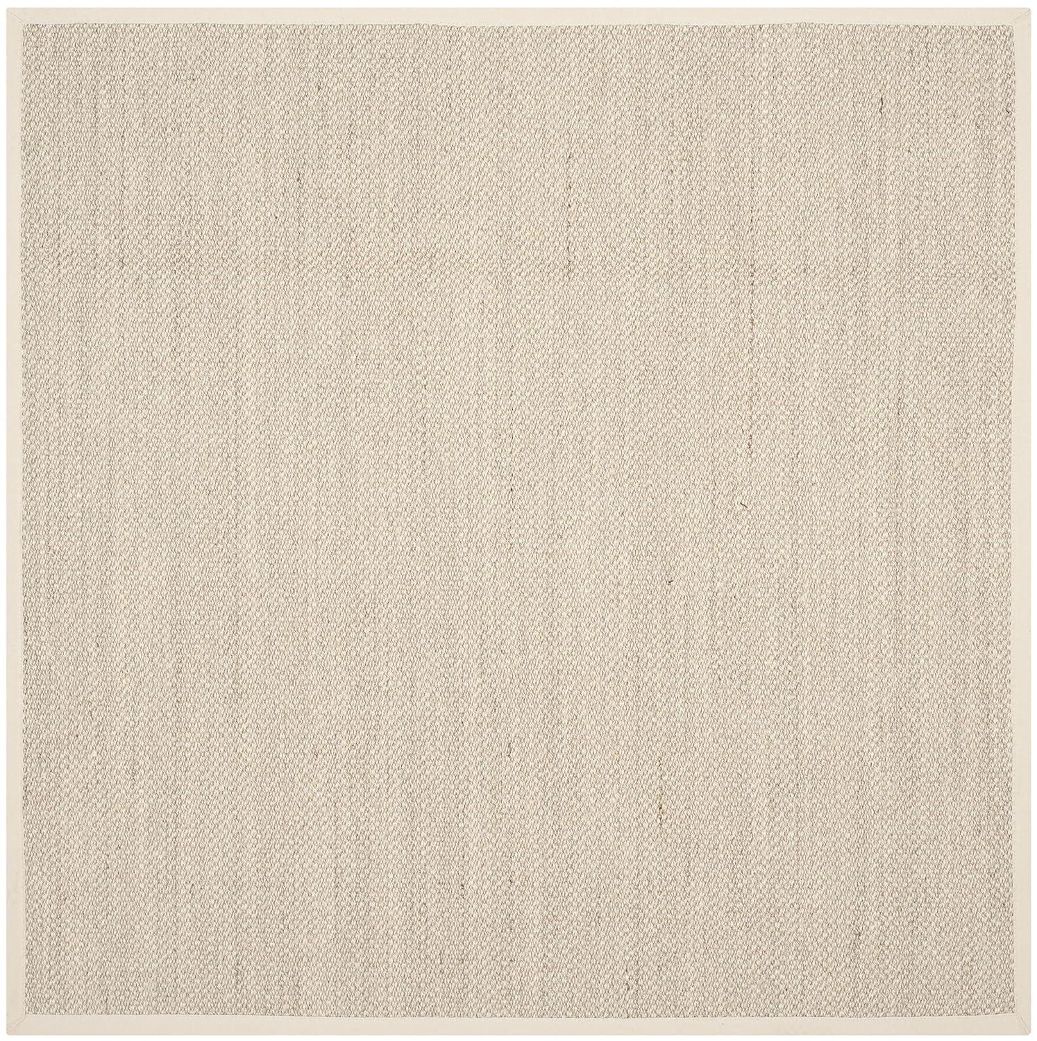 Natural Fiber NF143 Power Loomed Indoor Area Rug - Marble/Beige - 5'x5' - Safavieh