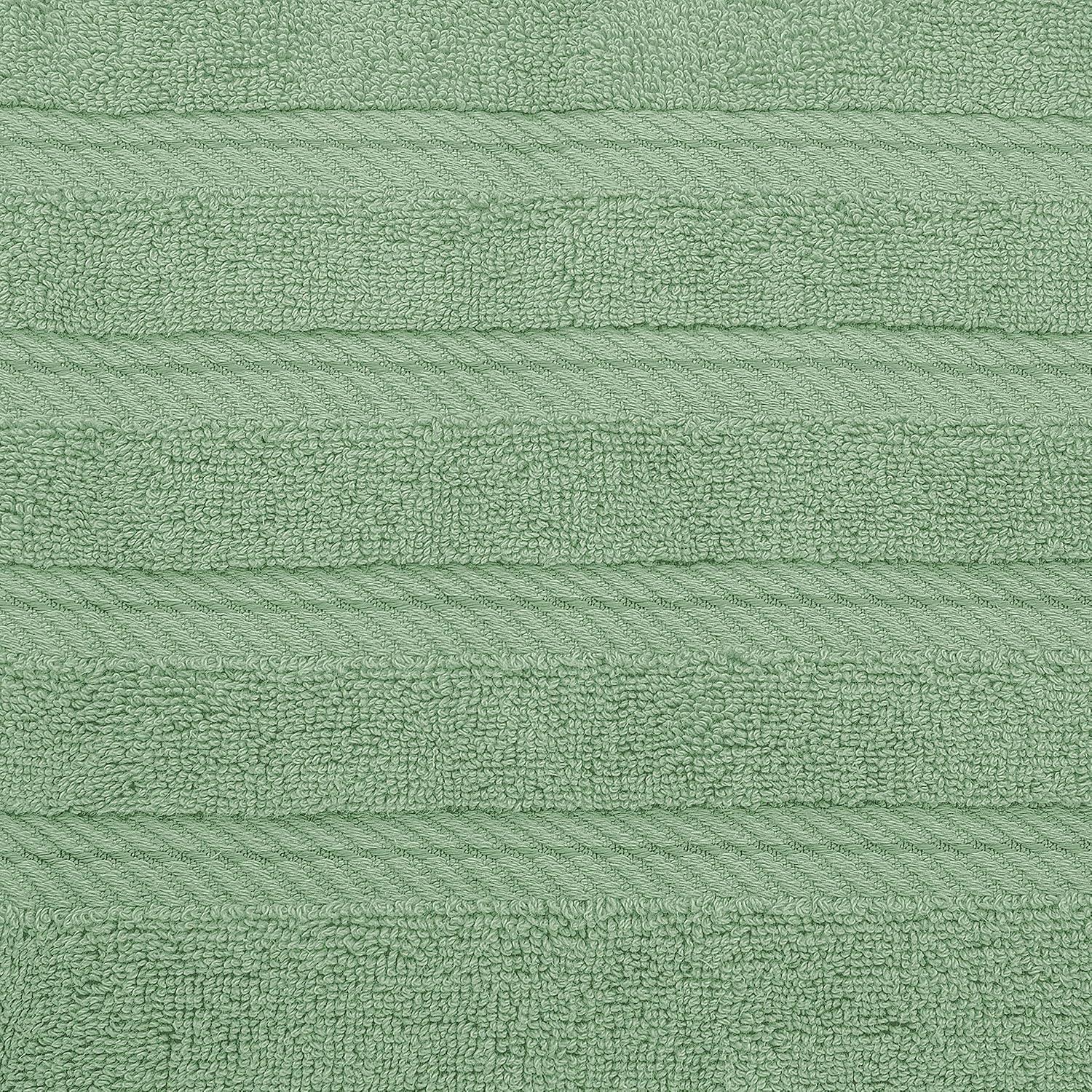American Soft Linen 6 Piece Towel Set, 100% Cotton Bath Towels for Bathroom, Sage Green
