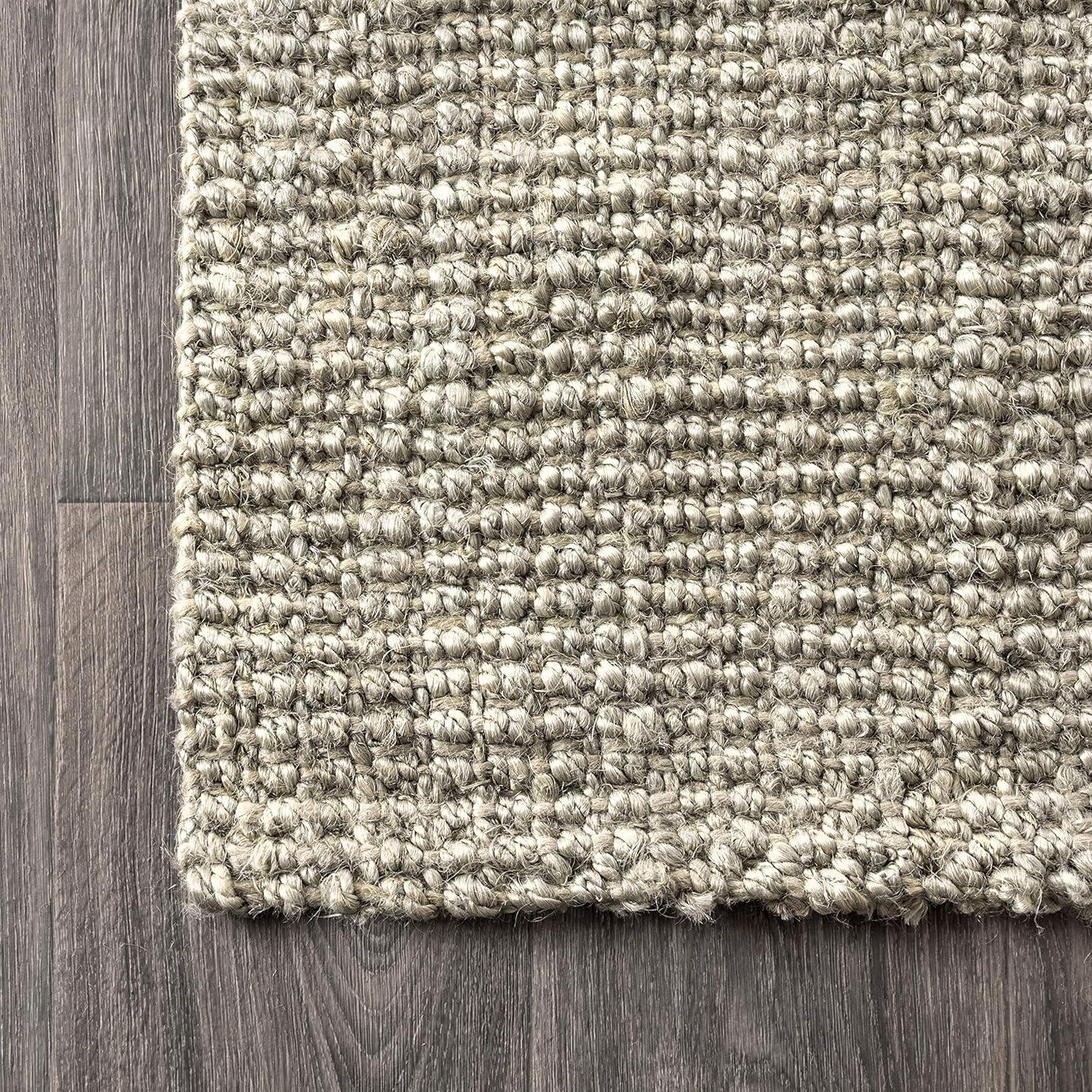 5'x8' Pata Hand Woven Chunky Jute Area Rug, Gray - JONATHAN Y