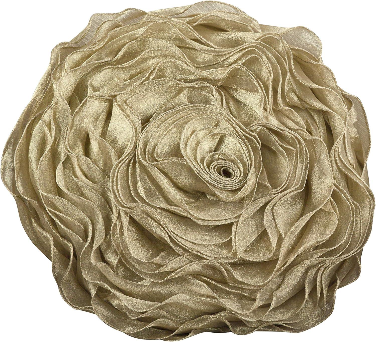 Saro Lifestyle Rose Design Throw Pillow