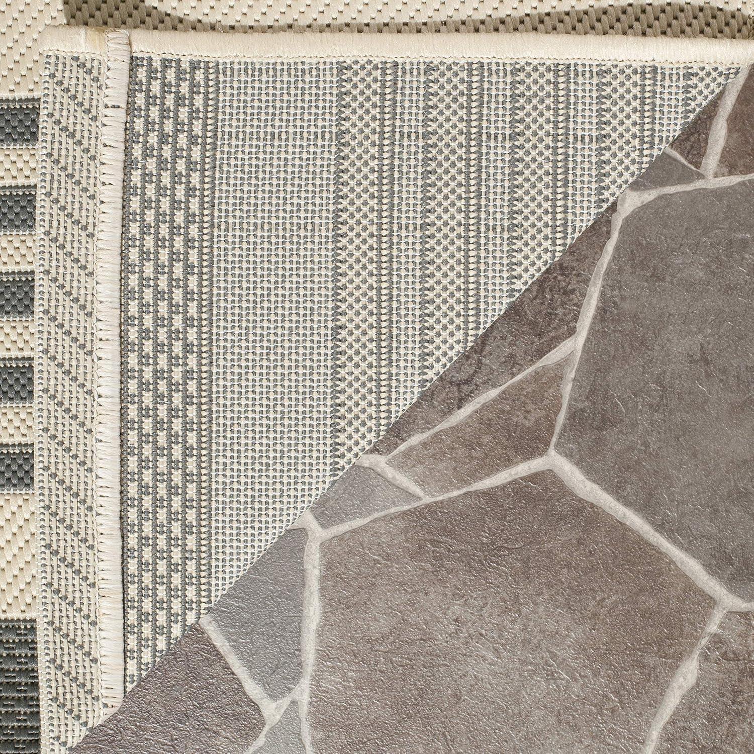 Courtyard CY6062 Power Loomed Indoor/Outdoor Runner Rug - Grey/Bone - 2'3"x8' - Safavieh.