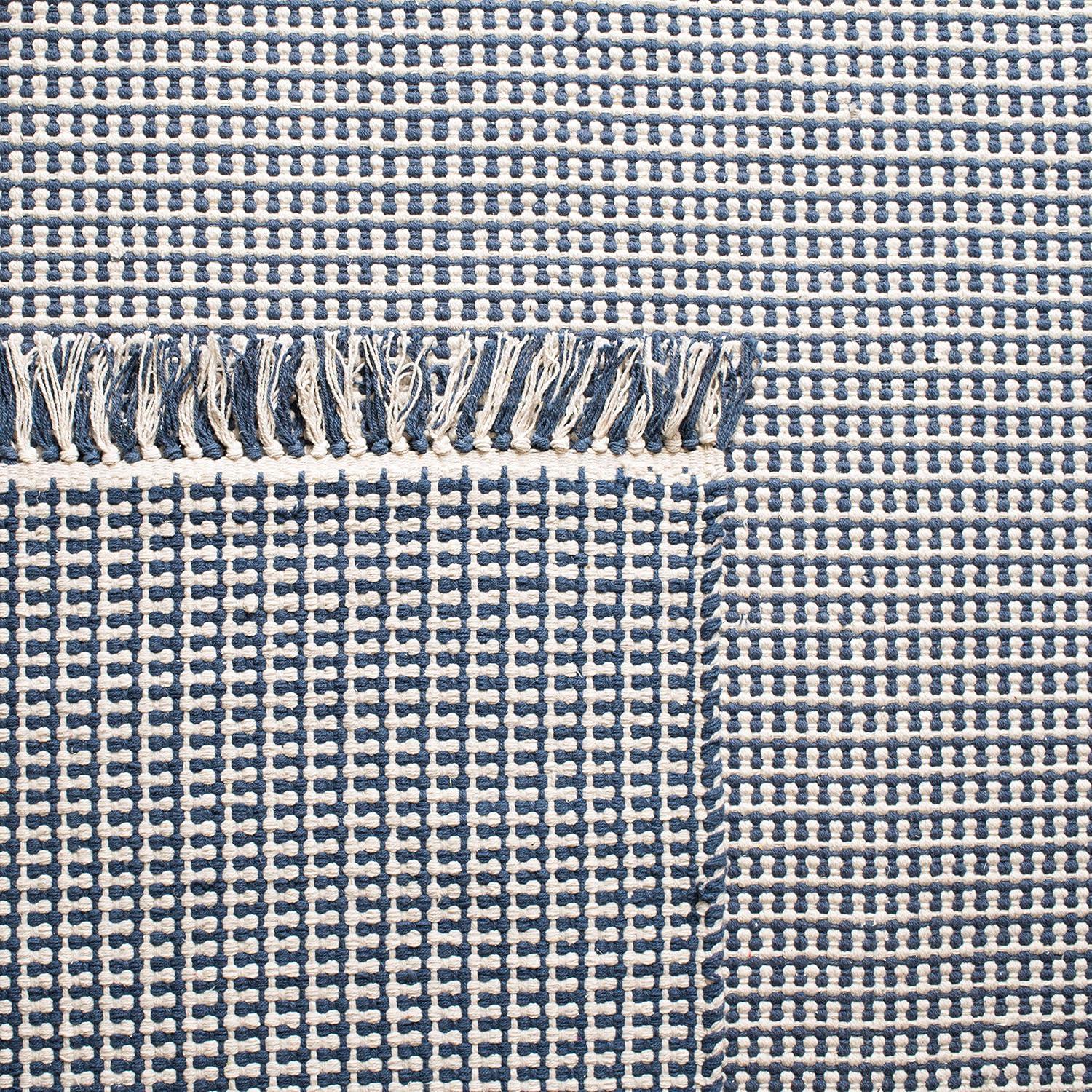 Montauk MTK340 Hand Woven Indoor Area Rug - Ivory/Navy - 6'x9' - Safavieh
