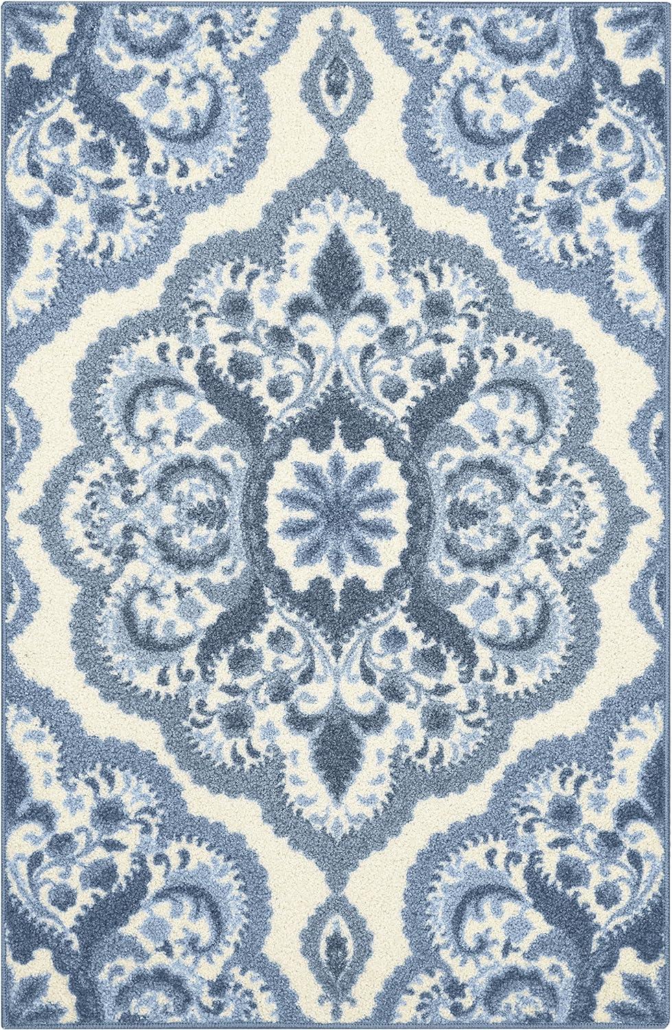 Hertel Floral Blue Area Rug