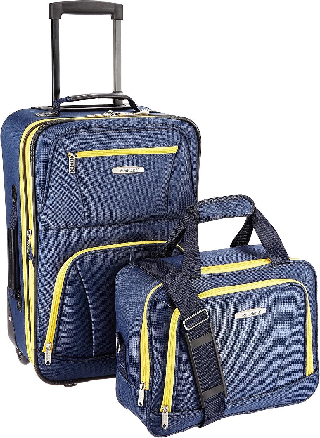 Rockland Rio 2pc Softside Carry On Luggage Set