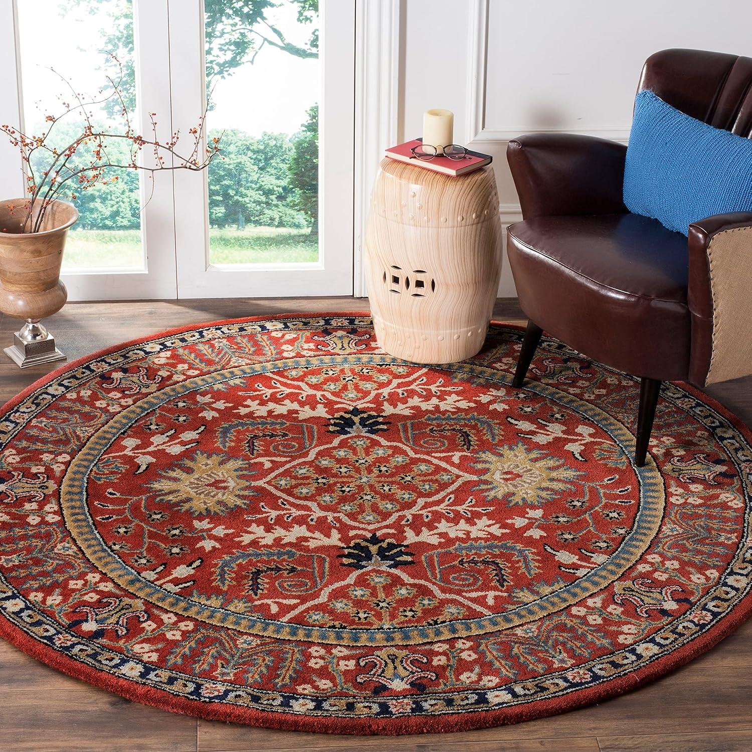 Antiquity AT64 Hand Tufted Area Rug - Red/Multi - 8'x10' - Safavieh.