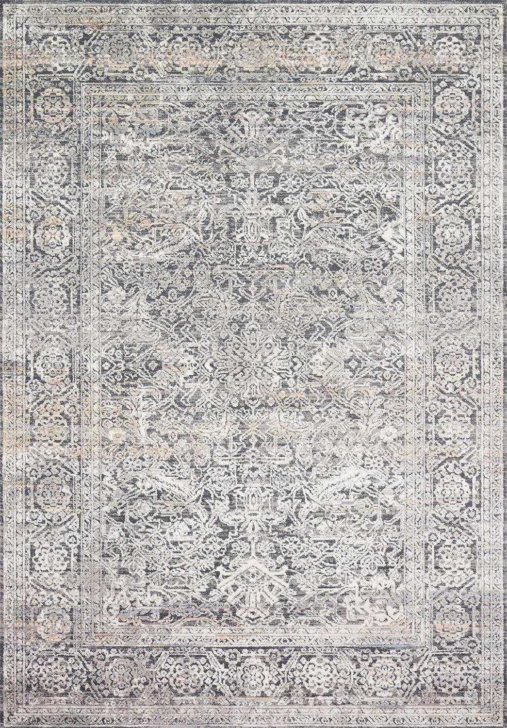 Loloi Lucia Ivory & Steel Oriental 7'9" x 10'6" Synthetic Area Rug