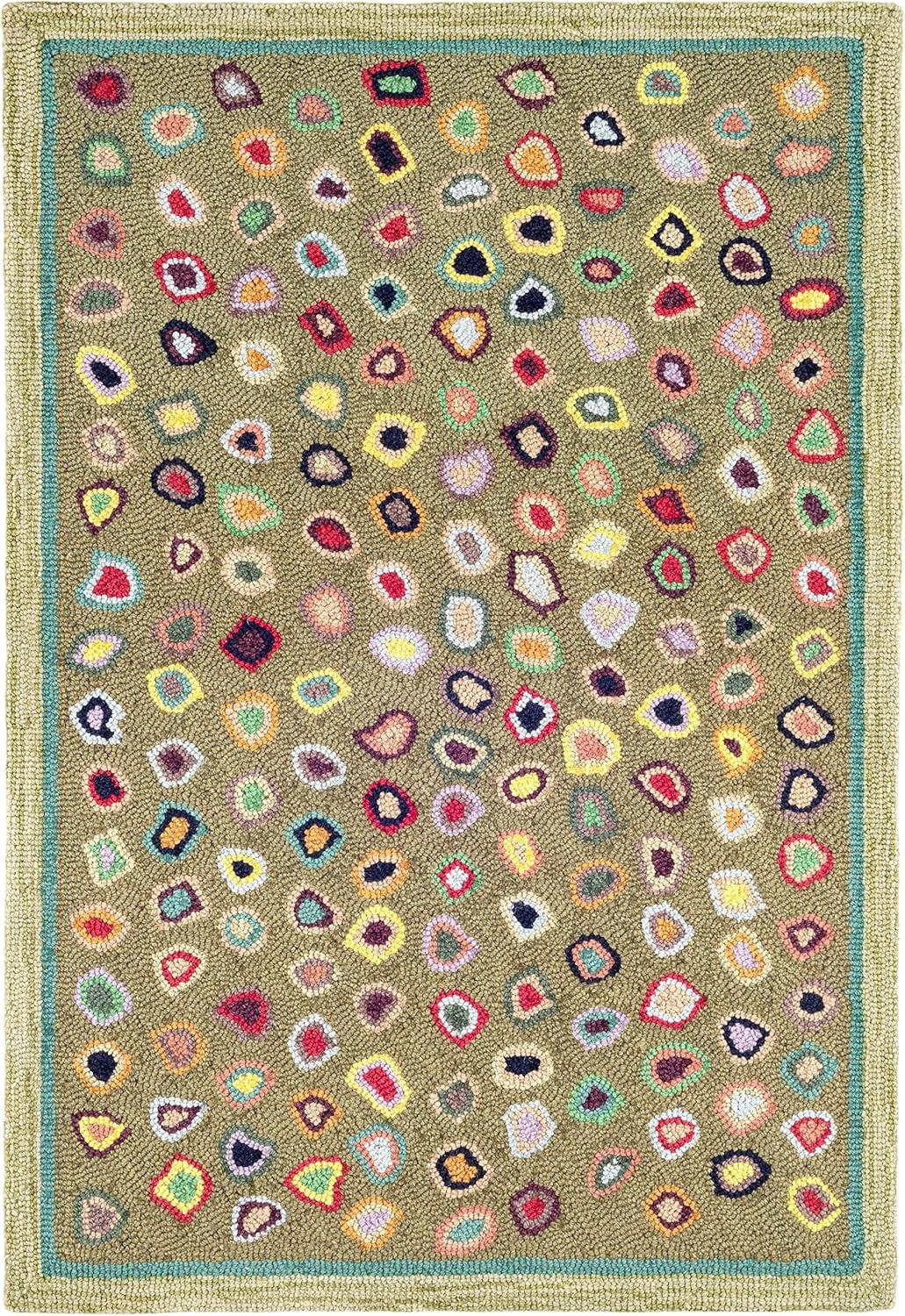 Cat's Paw Abstract Hand Hooked Wool Area Rug