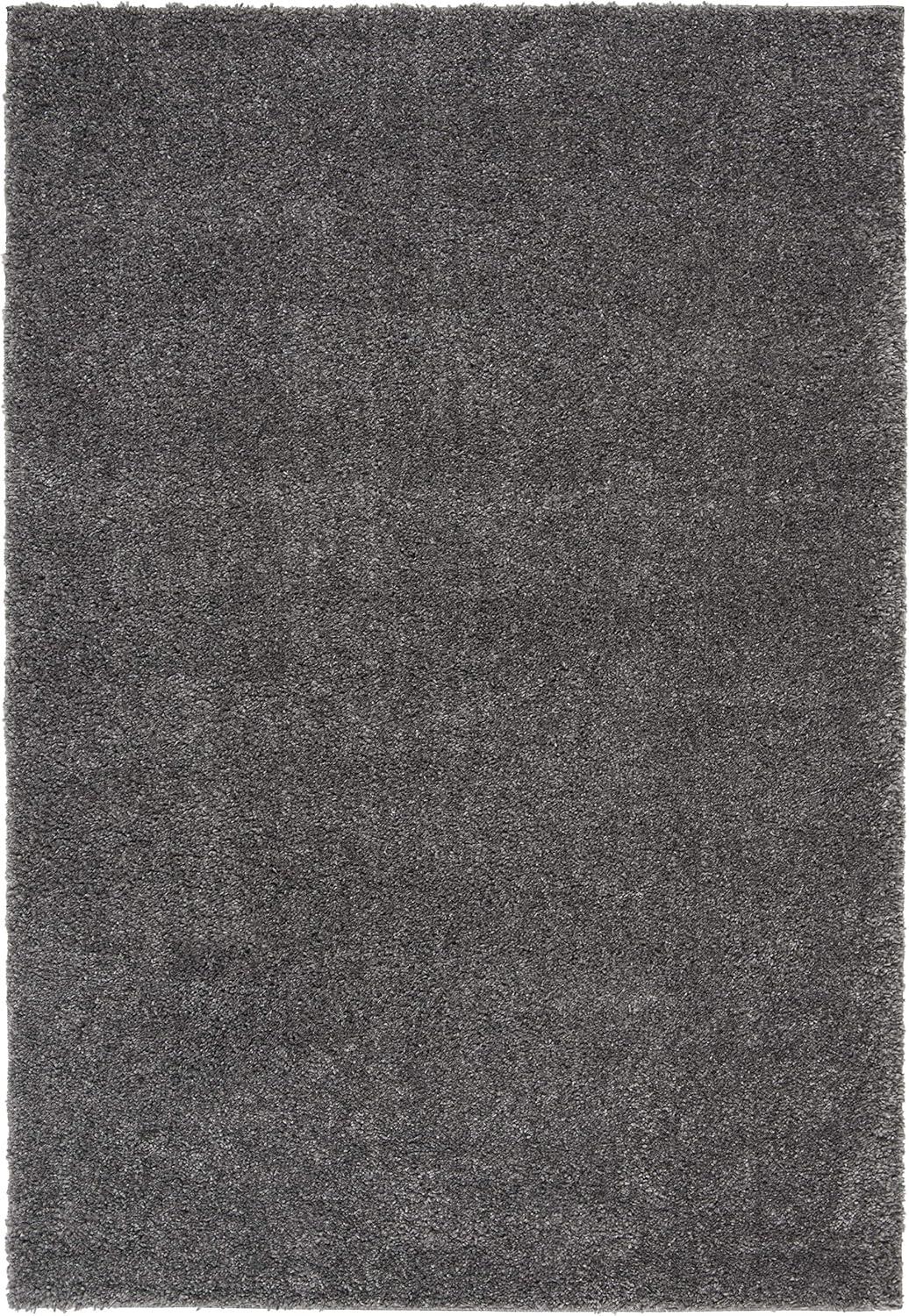 SAFAVIEH August Carlene Solid Plush Shag Area Rug, Grey, 12' x 15'