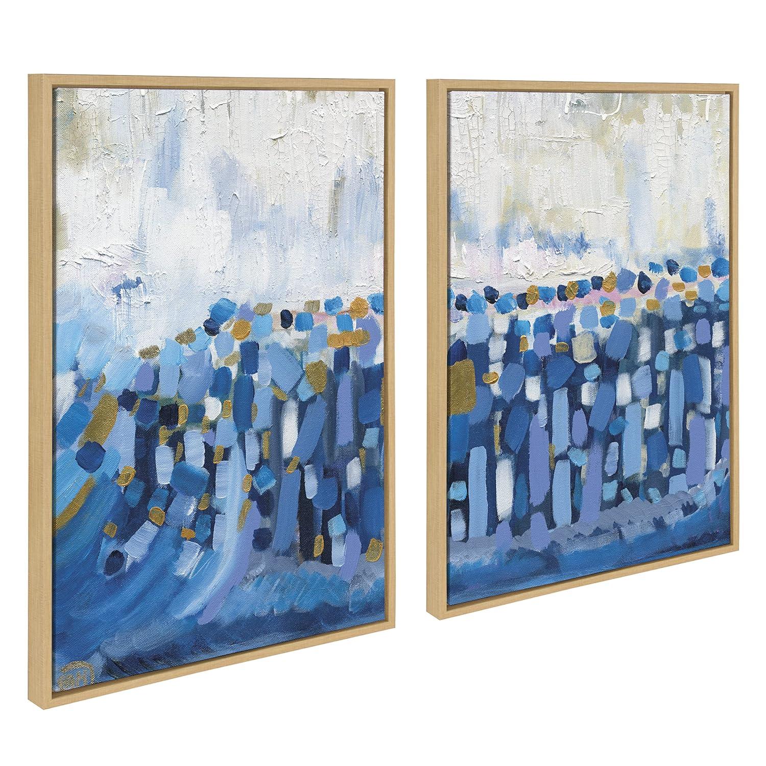 (Set of 2) 23" x 33" Sylvie Queen Elizabeth II Framed Canvas Set Natural - Kate & Laurel All Things Decor