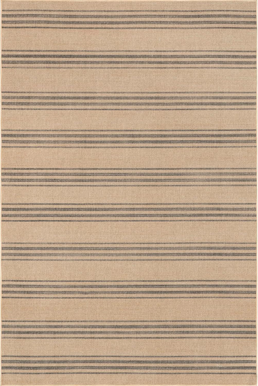 Bungalow Rose Hassell Lavina Striped Easy 100% recycled polyester Machine Washable Area Rug