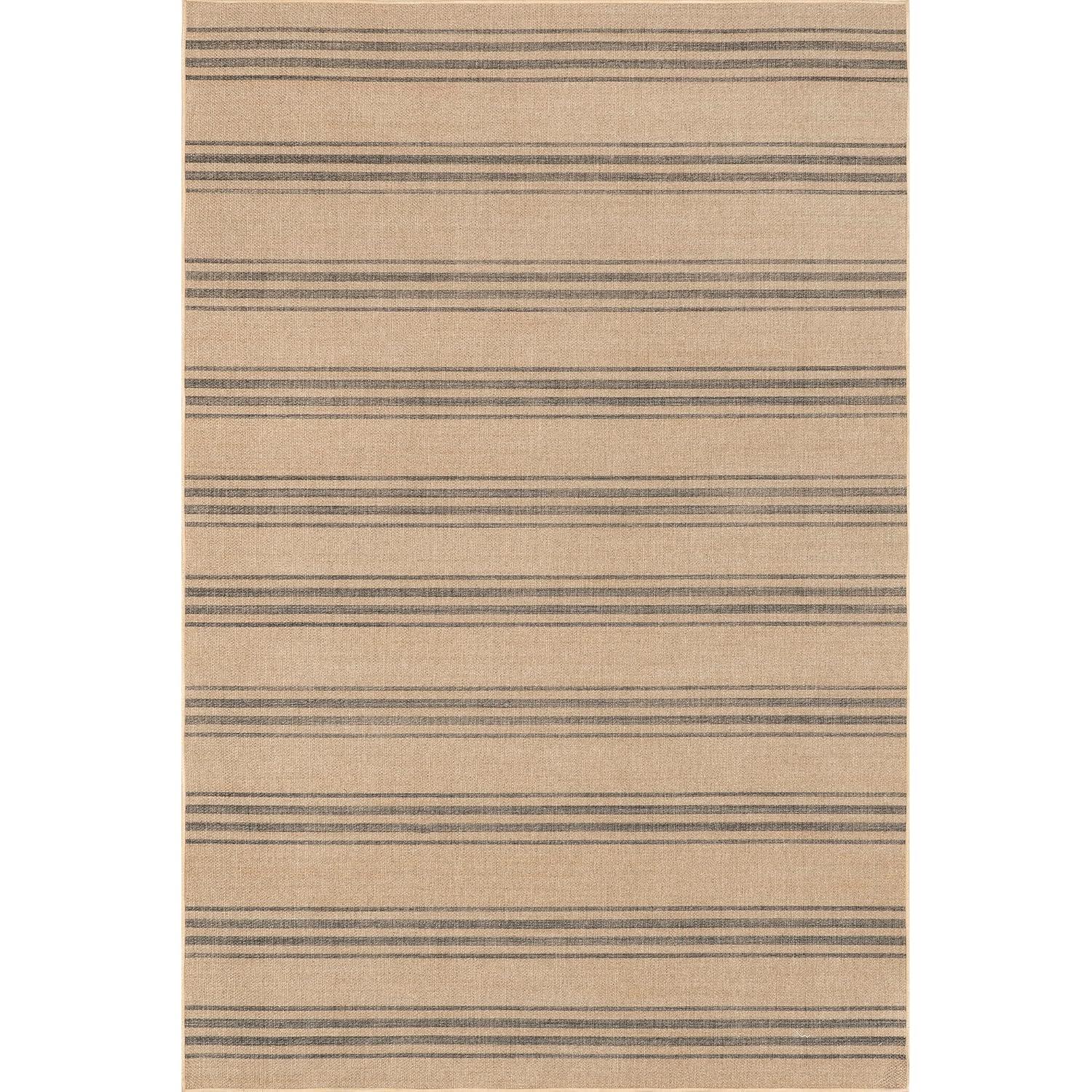 Bungalow Rose Hassell Lavina Striped Easy 100% recycled polyester Machine Washable Area Rug