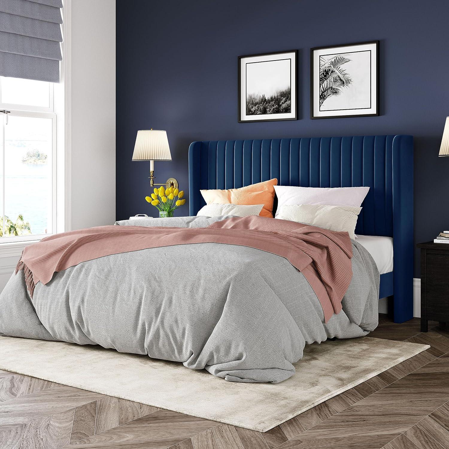 Candler Upholstered Platform Bed with Wingback