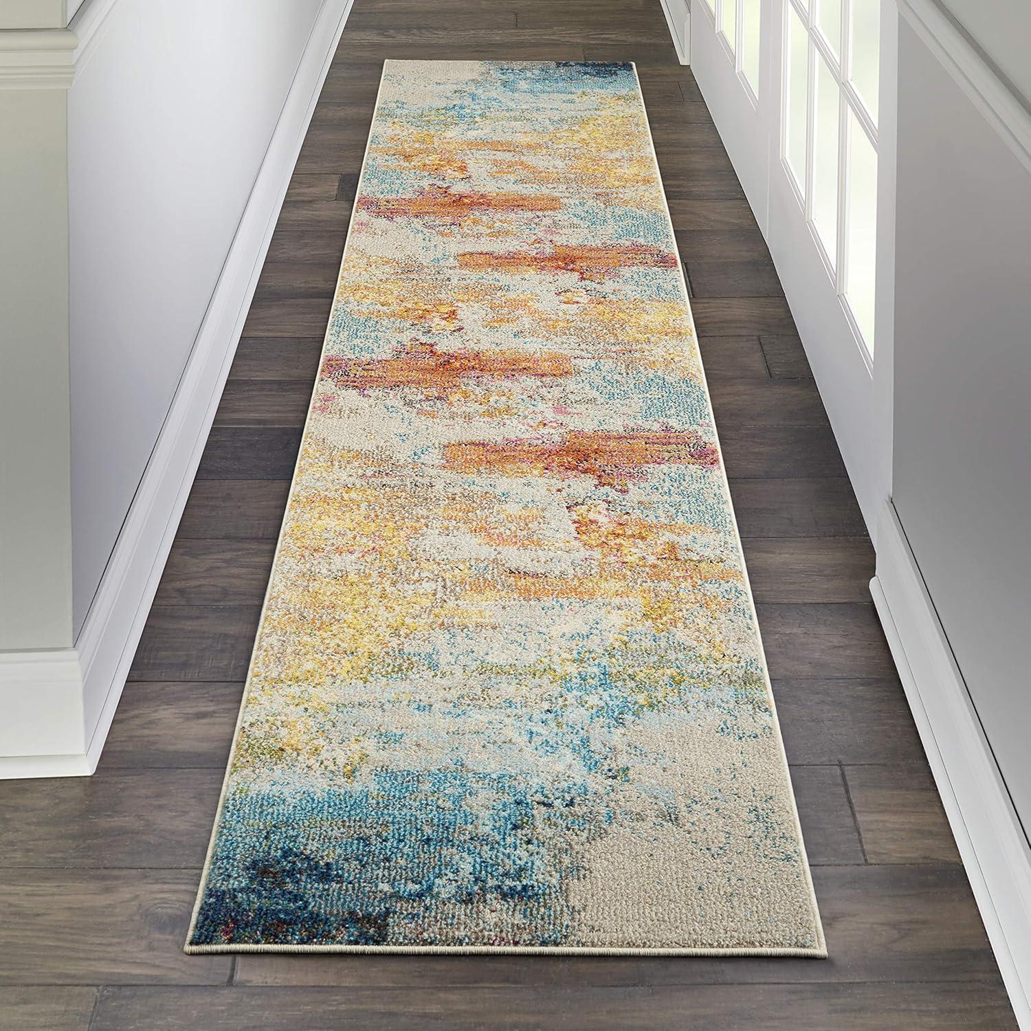 Nourison Celestial CES02 Sealife Area Rug 2'2" x 12'