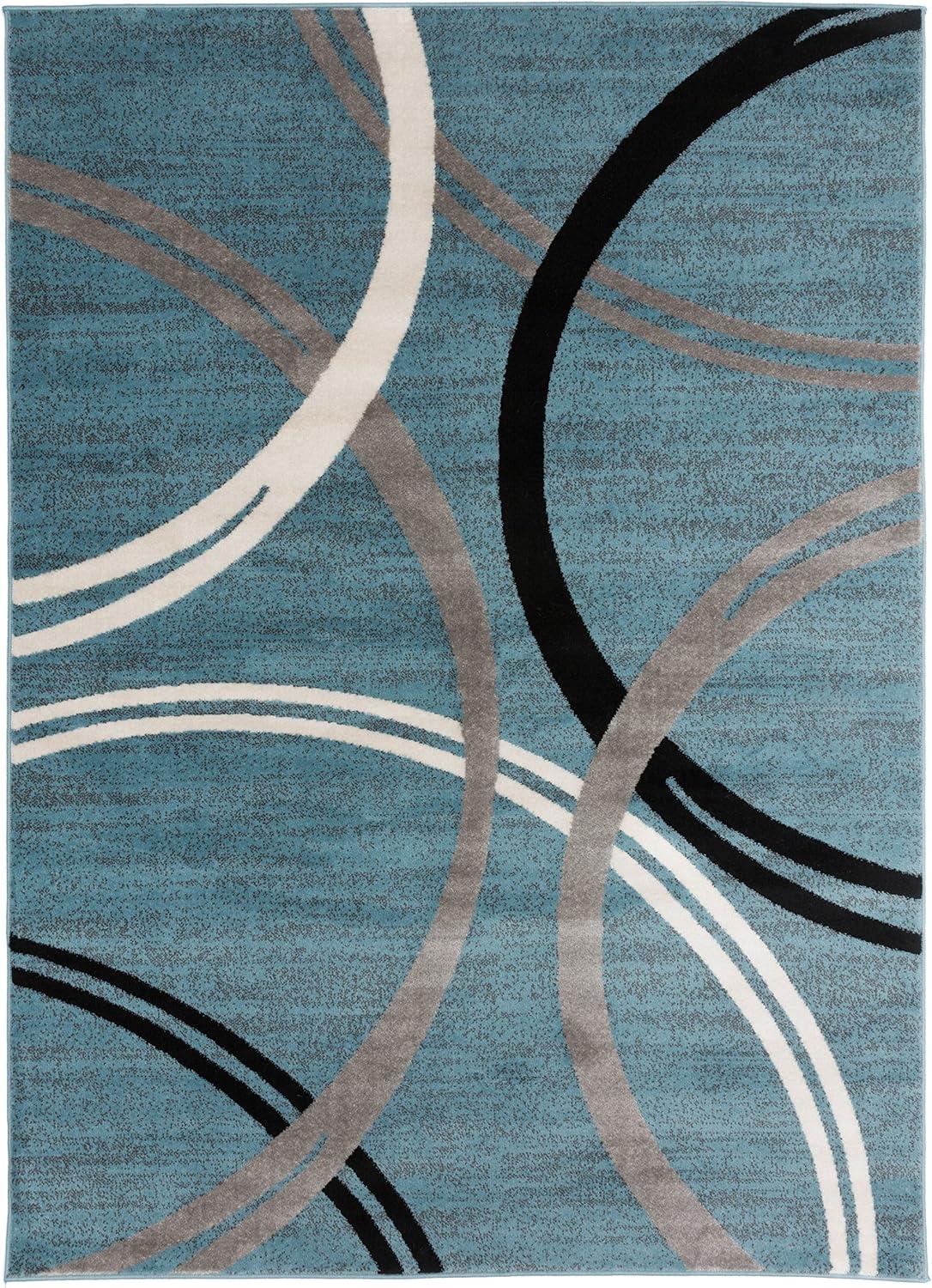 World Rug Gallery Contemporary Abstract Circles Design Area Rug