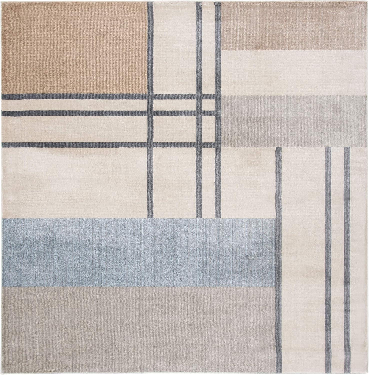 Orwell ORW302 Power Loomed Indoor Area Rug - 5'3"x5'3" - Ivory/Taupe - Safavieh