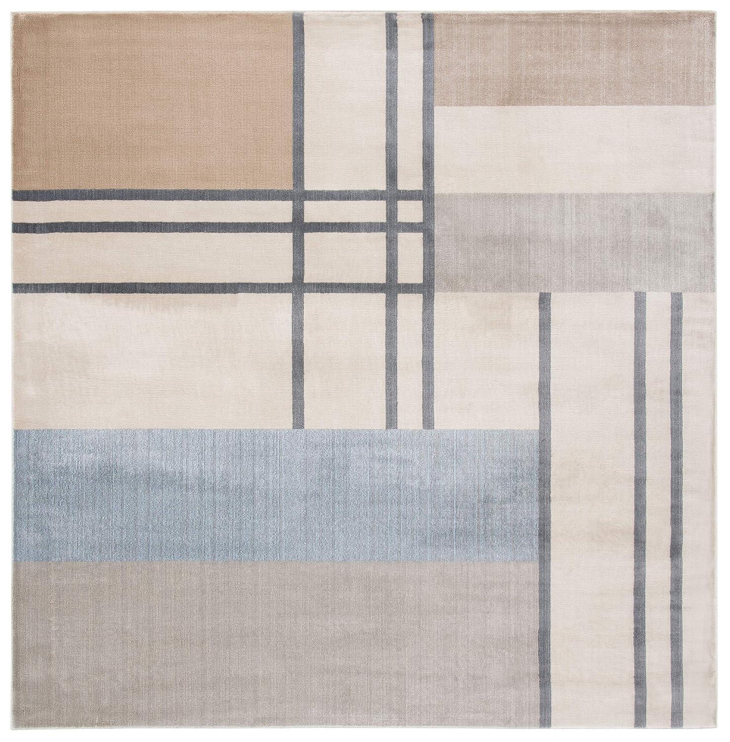 Orwell ORW302 Power Loomed Indoor Area Rug - 5'3"x5'3" - Ivory/Taupe - Safavieh