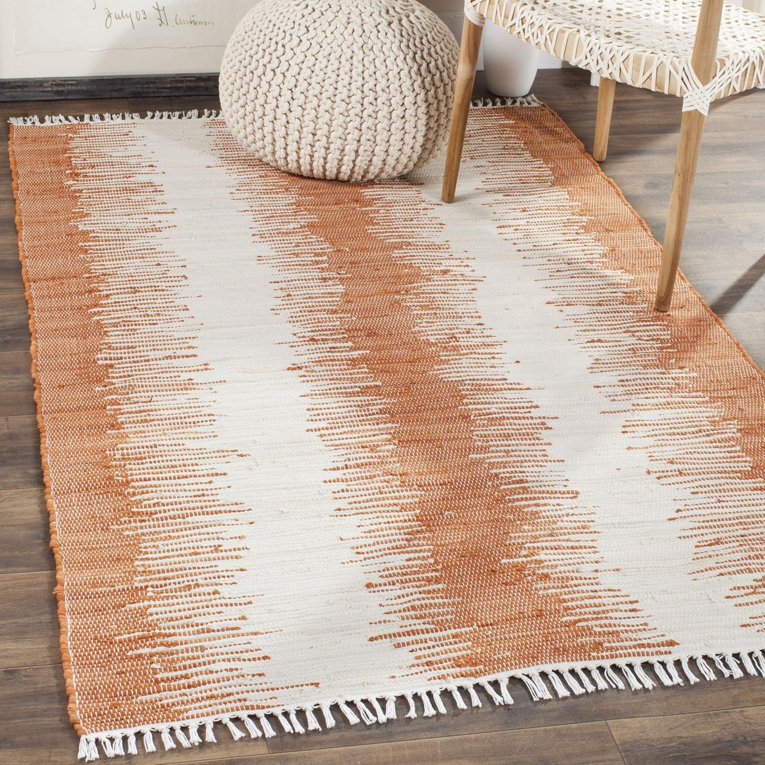 Montauk MTK751 Hand Woven Indoor Accent Rug - Orange - 4'x6' - Safavieh