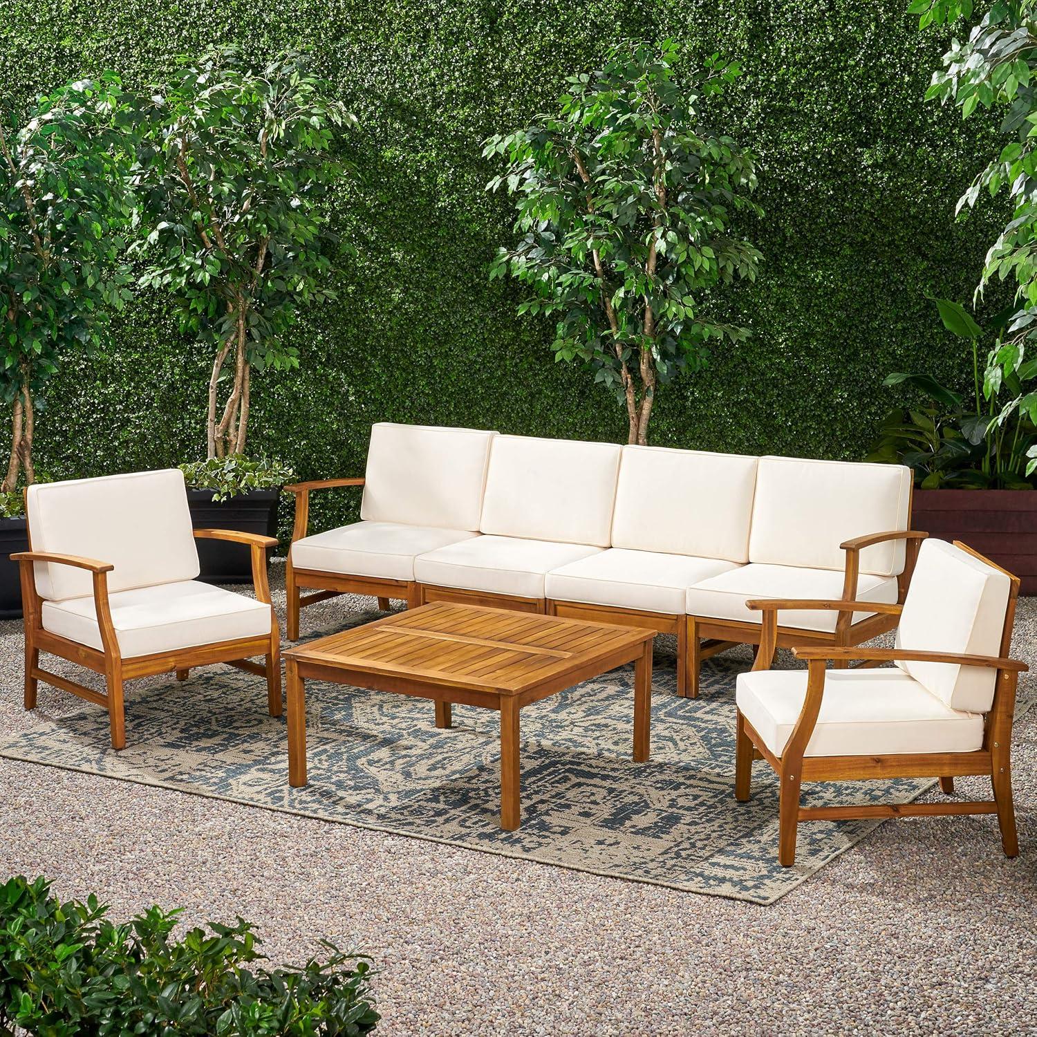 Highland Dunes Hulda 7 Piece Sectional Seating Group with Cushions