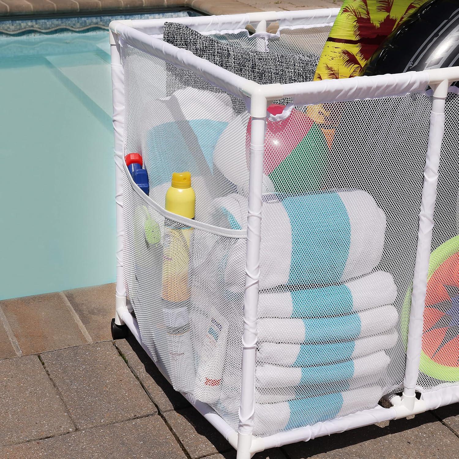 Essentially Yours Essentially Yours 46'' W 0 Gallons Water Resistant Plastic Deck Box with Wheels