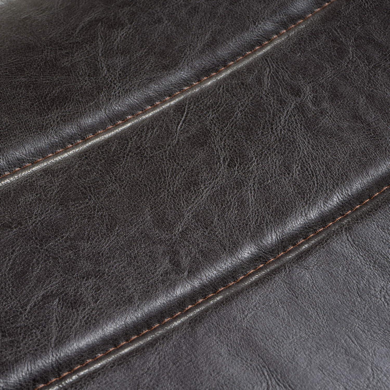 Christopher Knight Home Anise Leather / Walnut Dining Chairs, 2-Pcs Set, Dark Brown / Walnut Finish 2-Pcs Set Dark Brown / Walnut Finish