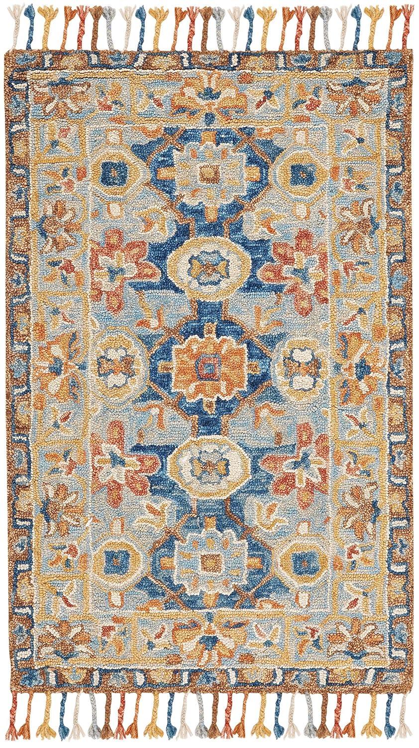 Aspen APN110 Hand Tufted Accent Rug - Grey/Navy - 2'x3' - Safavieh.