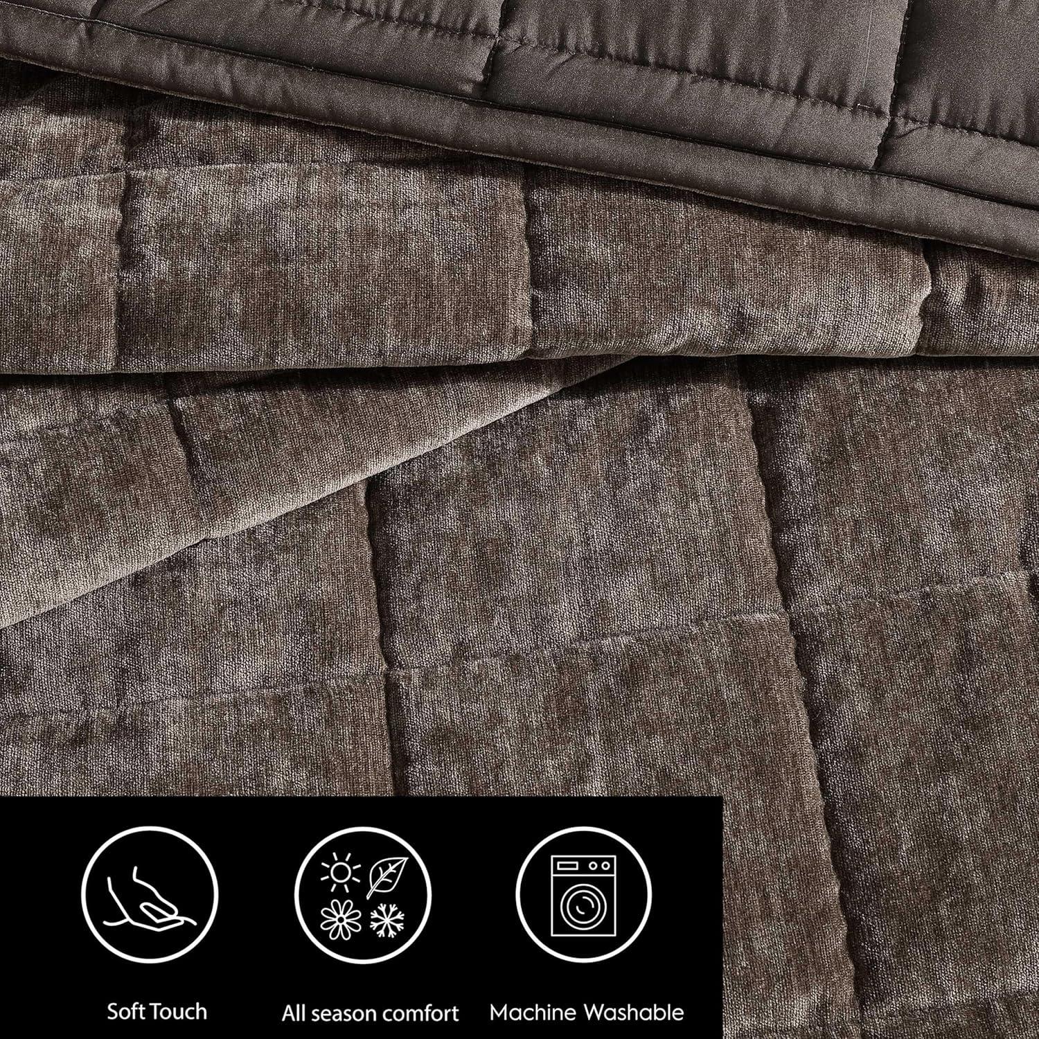 Vera Wang Vera Wang Chenille Box Solid Reversible Quilt Set