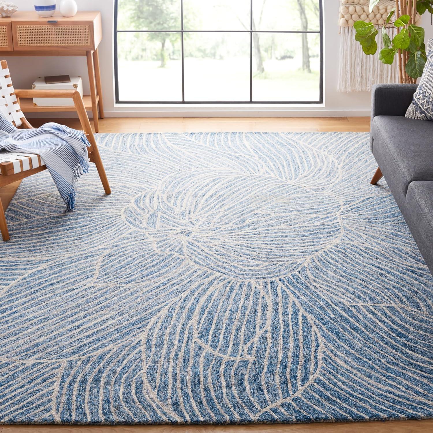 Metro MET451 Hand Tufted Indoor Area Rug - Black/Ivory - 8'x10' - Safavieh