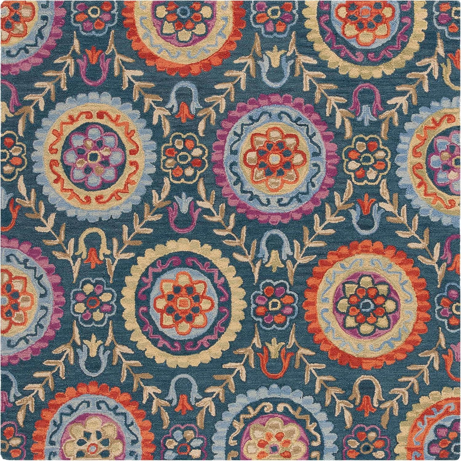 Suzani SZN374 Hand Hooked Area Rug  - Safavieh