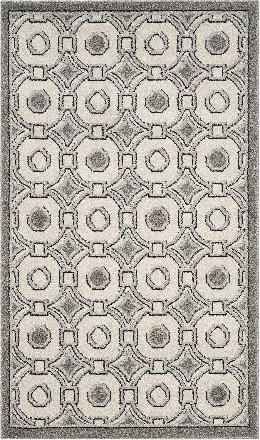 Amherst AMT431 Power Loomed Indoor Area Rug - Ivory/Grey - 4'x6' - Safavieh