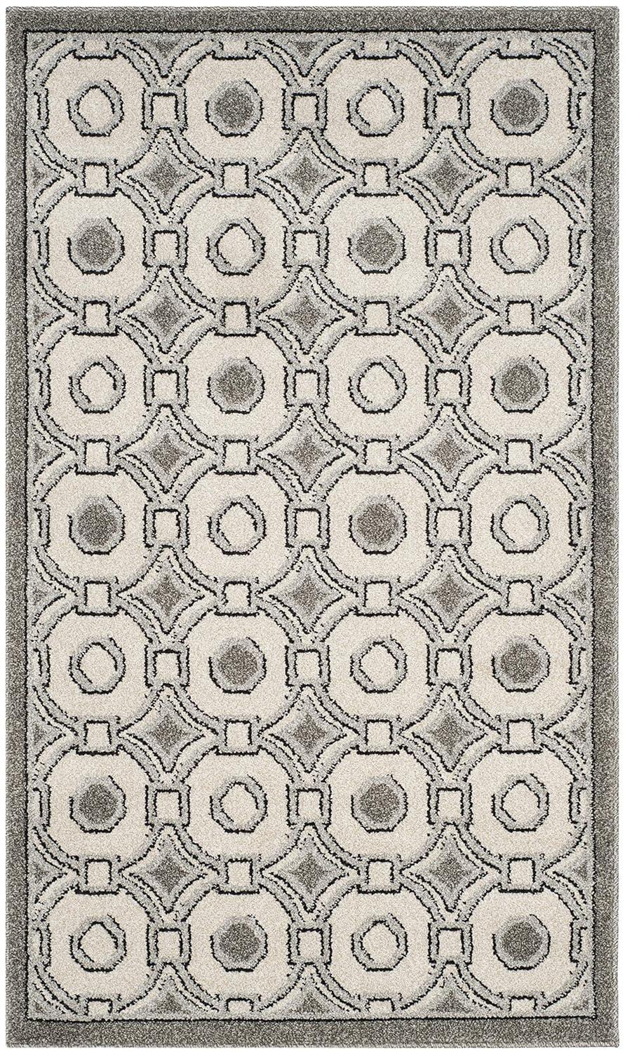 Amherst AMT431 Power Loomed Indoor Area Rug - Ivory/Grey - 4'x6' - Safavieh