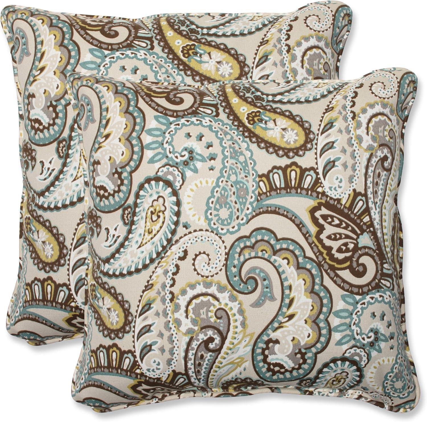 Tamara Paisley Indoor/Outdoor Reversible Throw Pillow